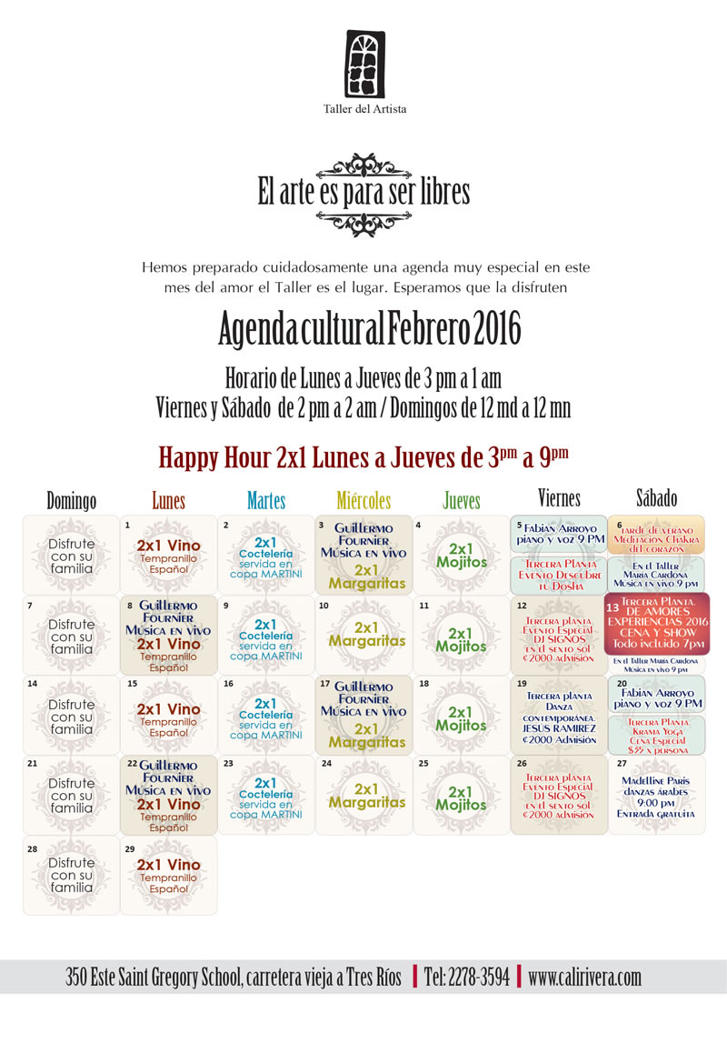 agenda febrero 2016web